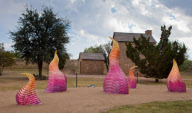 Colourful Sculptures made from Crayons, Nashville, America  - Oct 2011