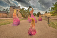 Colourful Sculptures made from Crayons, Nashville, America  - Oct 2011