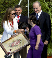 La Princesa Elena asiste a un acto soliario de MAPHRE en Malaga.