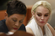 Lindsay Lohan in court at her probation hearing