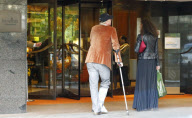 TENNIS ACE BORIS BECKER LIMPS FROM ONE DESIGNER BOUTIQUE TO THE NEXT IN CRUTCHES AS HE BROKE HIS ANKLE SHOPPING IN CHELSEA