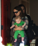 Natalie Portman Brings Baby Aleph to Visit a Friend