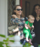 Natalie Portman Brings Baby Aleph to Visit a Friend