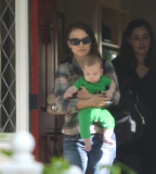 Natalie Portman Brings Baby Aleph to Visit a Friend