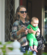 Natalie Portman Brings Baby Aleph to Visit a Friend