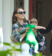 Natalie Portman Brings Baby Aleph to Visit a Friend