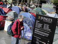 UK-LONDON-LONDON STOCK EXCHANGE-PROTEST-ST PAUL'S-CLOSURE