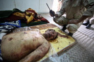 LIBYA-MISRATA-GADDAFI-BODY