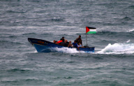 Released prisoners celebrate on Gaza beach