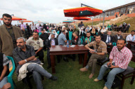 Released prisoners celebrate on Gaza beach