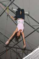 Padma Lakshmi And Friends Go For a Trapeze Lesson
