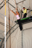 Padma Lakshmi And Friends Go For a Trapeze Lesson
