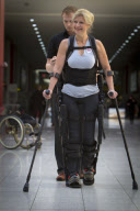 European launch of 'Ekso' bionic exoskeleton, London, Britain - 21 Oct 2011
