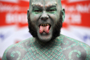 Erik 'The Lizardman' Sprague launching 'Ripley's Believe It or Not!' annual, 'Strikingly True' London, Britain - 27 Oct 2011