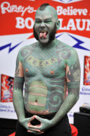 Erik 'The Lizardman' Sprague launching 'Ripley's Believe It or Not!' annual, 'Strikingly True' London, Britain - 27 Oct 2011
