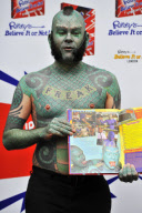 Erik 'The Lizardman' Sprague launching 'Ripley's Believe It or Not!' annual, 'Strikingly True' London, Britain - 27 Oct 2011