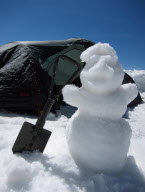 Tent appears to have been pitched on a cloud on Mt. Blanc, Chamonix, France - 17 Oct 2011