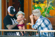 Pink and Carey Hart Stop for Beer While Out with Willow