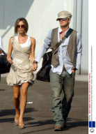 David and Victoria Beckham arriving at Venice Airport, Venice, Italy - 07 Sep 2006
