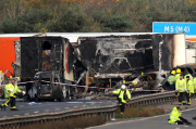 Multiple Pile-Up Accident on M5 Motorway, Taunton, Somerset, Britain  - 05 Nov 2011