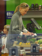 *EXCLUSIVE* Sharon Stone takes her boys for Pinkberry