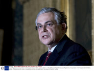 Lucas Papademos, vice president of the European Central Bank, London, Britain - 11 Feb 2009