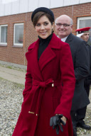 Mary tauft eine Fregatte auf der Odense Steel Werft
