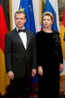 Wulff und Medwedew: Abendessen in Schloss Bellevue in Berlin