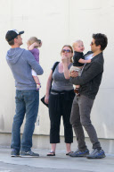 *EXCLUSIVE* Neil Patrick Harris and David Burtka lunch at Marmalade Cafe with the Twins