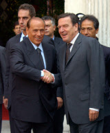 Berlusconi meets Schroeder in Verona