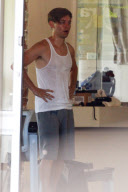 Earl star Ethan Suplee and gatsby star Toby Maguire working out Sydney.  The two could be seen working out extensively in a gym in Sydney.  Big Australia/Kirk Powell/BJ