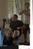 Earl star Ethan Suplee and gatsby star Toby Maguire working out Sydney.  The two could be seen working out extensively in a gym in Sydney.  Big Australia/Kirk Powell/BJ
