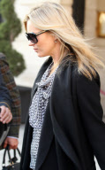British model Kate Moss leaves Ritz hotel in Paris to go back to London