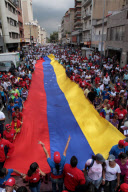 Präsident Chavez bei einer Veranstaltung des nationalen Studentenkongresses in Caracas
