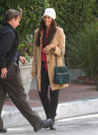 EXCLUSIVE... Leona Lewis Arrives in a Range Rover to the Sunset Marquis