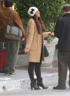 EXCLUSIVE... Leona Lewis Arrives in a Range Rover to the Sunset Marquis