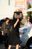 Dita Von Teese Drives Around in her Vintage Cadillac