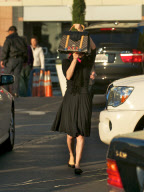 Dita Von Teese Drives Around in her Vintage Cadillac