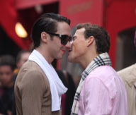 Johnny Weir and Boyfriend in Soho