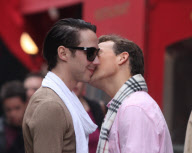 Johnny Weir and Boyfriend in Soho