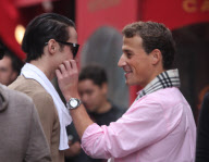 Johnny Weir and Boyfriend in Soho