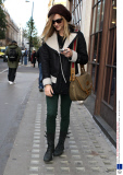 Fearne Cotton gets a complimentary comment from a passerby, London, Britain  - 24 Nov 2010