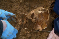 Couple discover remains of four Anglo Saxon bodies beneath their patio, Ratley, Warwickshire - 23 Nov 2011