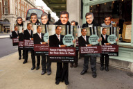 PETA  Foie Gras protest outside Fortnum and Mason, London, Britain  - 29 Nov 2011