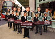 PETA  Foie Gras protest outside Fortnum and Mason, London, Britain  - 29 Nov 2011