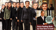 PETA  Foie Gras protest outside Fortnum and Mason, London, Britain  - 29 Nov 2011