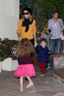 *EXCLUSIVE* Nicole Richie and the gang do Cafe Med for Dinner