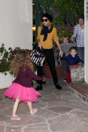 *EXCLUSIVE* Nicole Richie and the gang do Cafe Med for Dinner