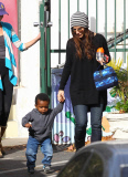 EXCLUSIVE... Sandra Bullock Picks Up Louis from His First Day of School