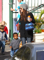 EXCLUSIVE... Sandra Bullock Picks Up Louis from His First Day of School